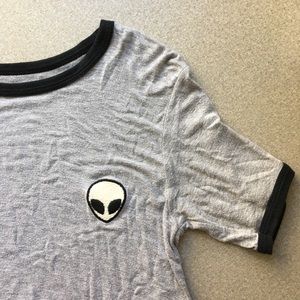 Grey alien space shirt Brandy Melville